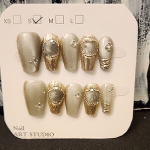 Silver and Gold Press-On Nails
